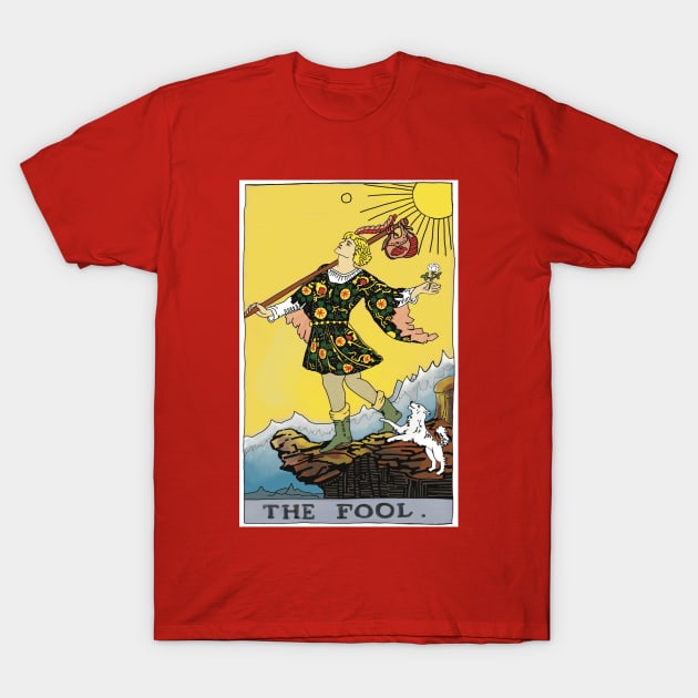 The Fool - tarot card design T-Shirt by Plucking Daisies